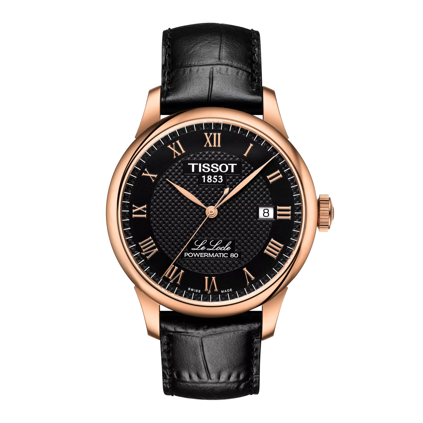 Tissot Le Locle Powermatic 80 Black Rose Gold Dial T006.407.36.053.00