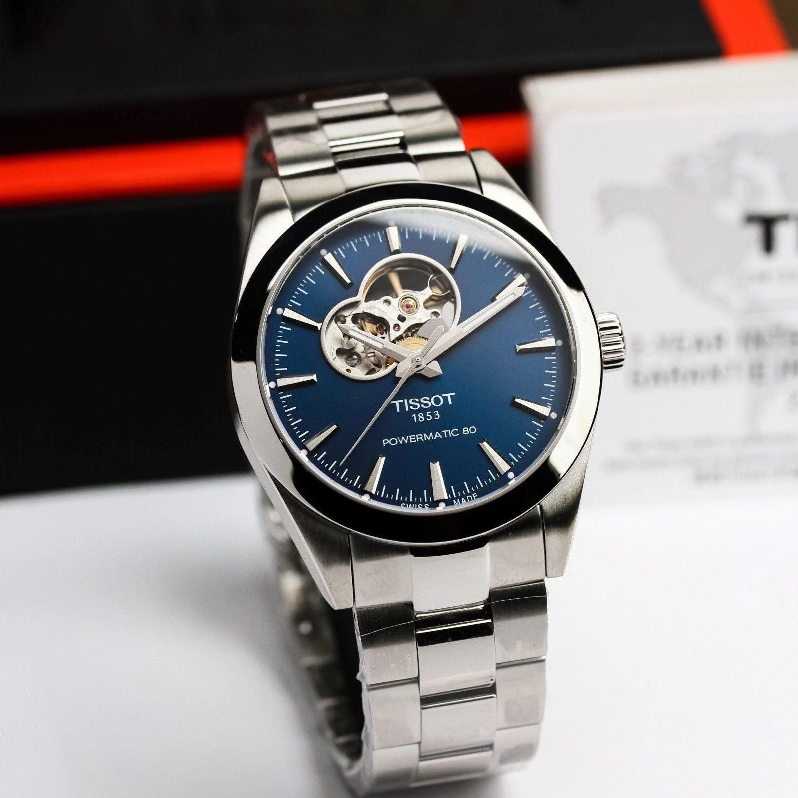 Tissot Gentleman Powermatic 80 Blue Open Heart T127.407.11.041.01