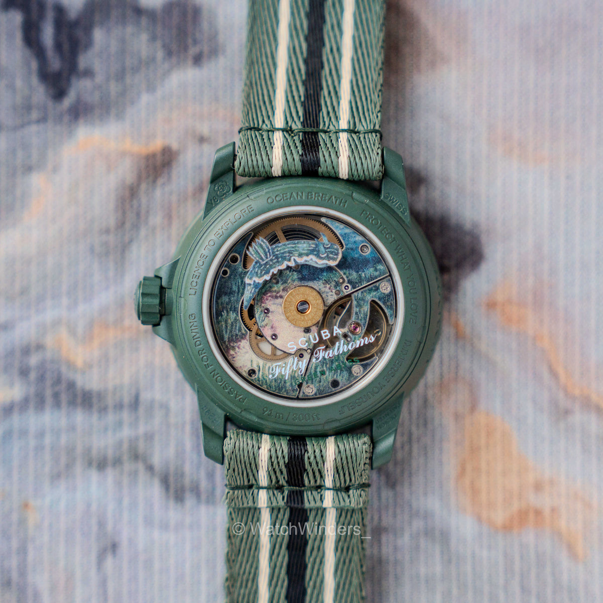 Blancpain X Swatch Bioceramic Scuba Fifty Fathoms 'Green Abyss'