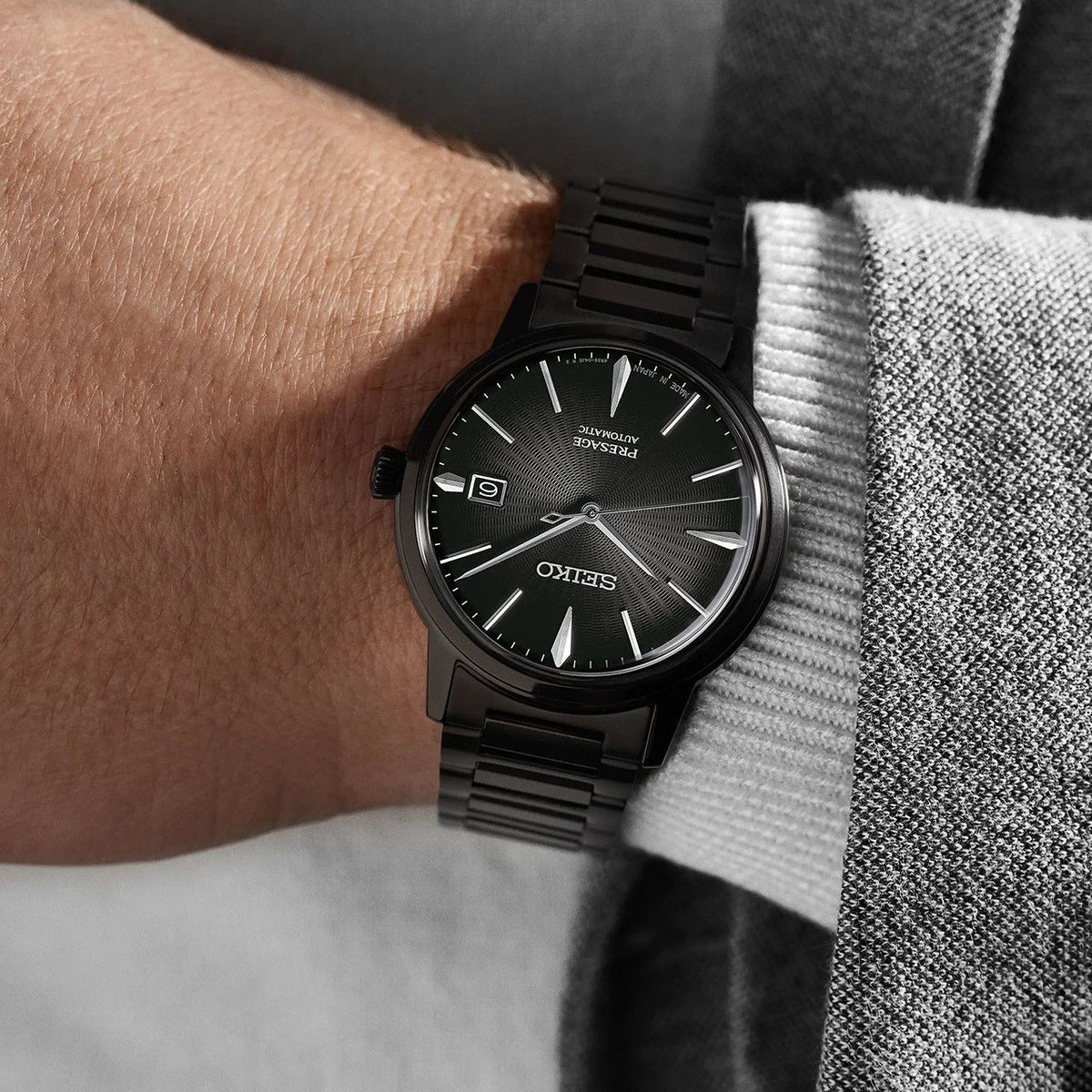 Seiko Presage Cocktail Time The Aviation Chain Black Dial SRPJ15
