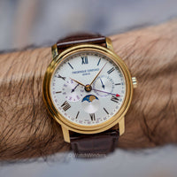 Frederique Constant Business Timer Moonphase Gold PVD FC-270SW4P5
