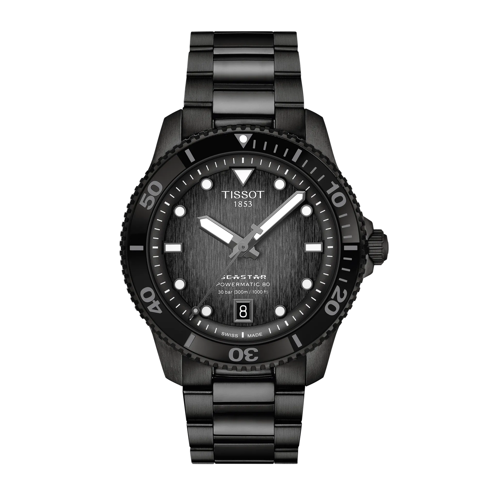 Tissot Seastar 1000 Powermatic80 Black PVD Dial T120.807.33.051.00
