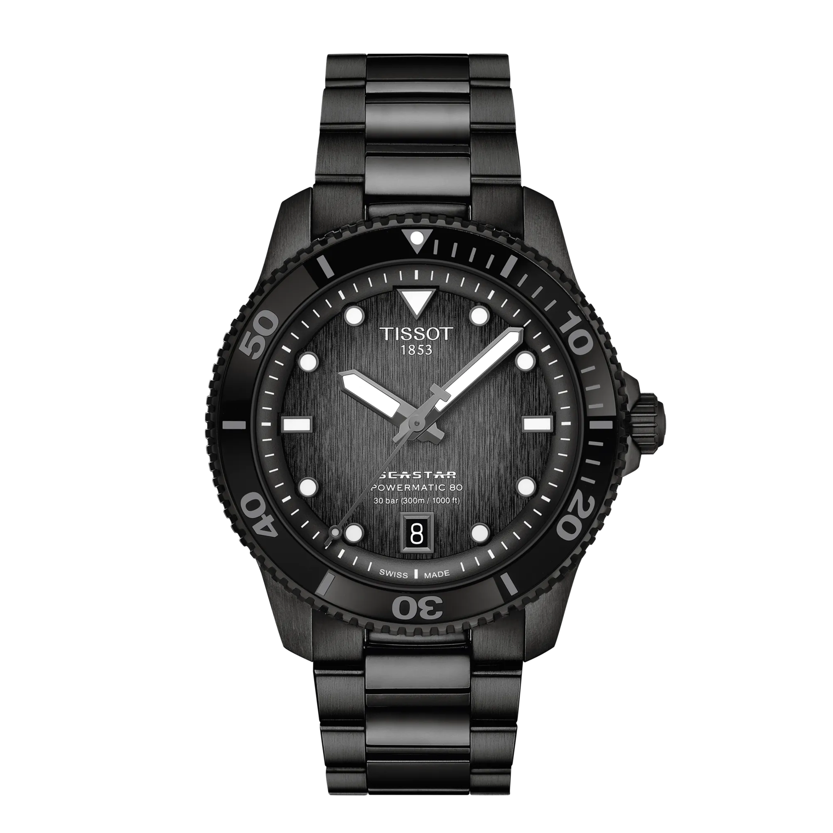 Tissot Seastar 1000 Powermatic80 Black PVD Dial T120.807.33.051.00