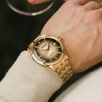Seiko Presage Cocktail Time ‘Half and Half’ Chain Gold Dial SRPK48J1