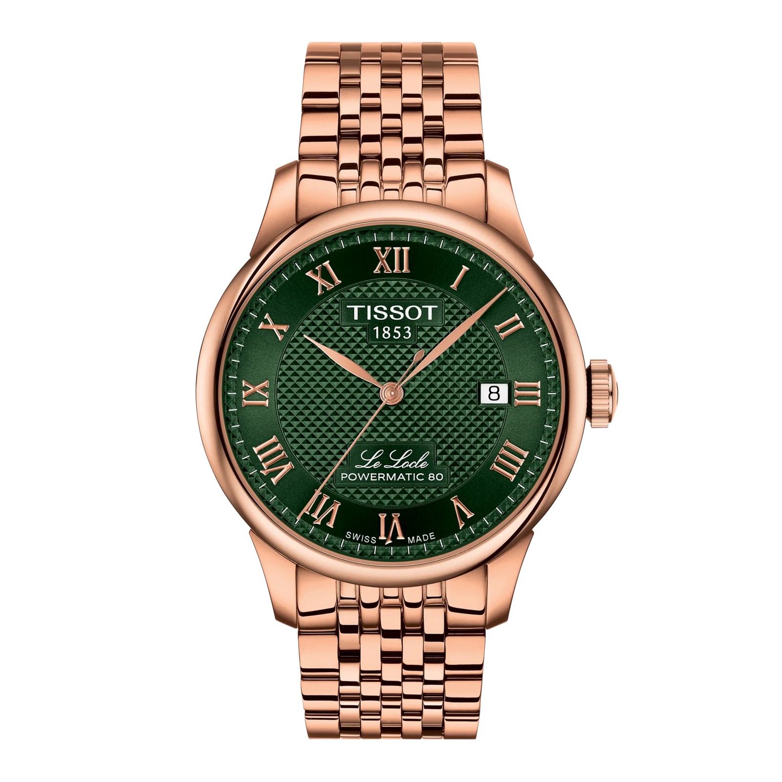 Tissot Le Locle Powermatic80 Green Rose Gold T006.407.33.093.00