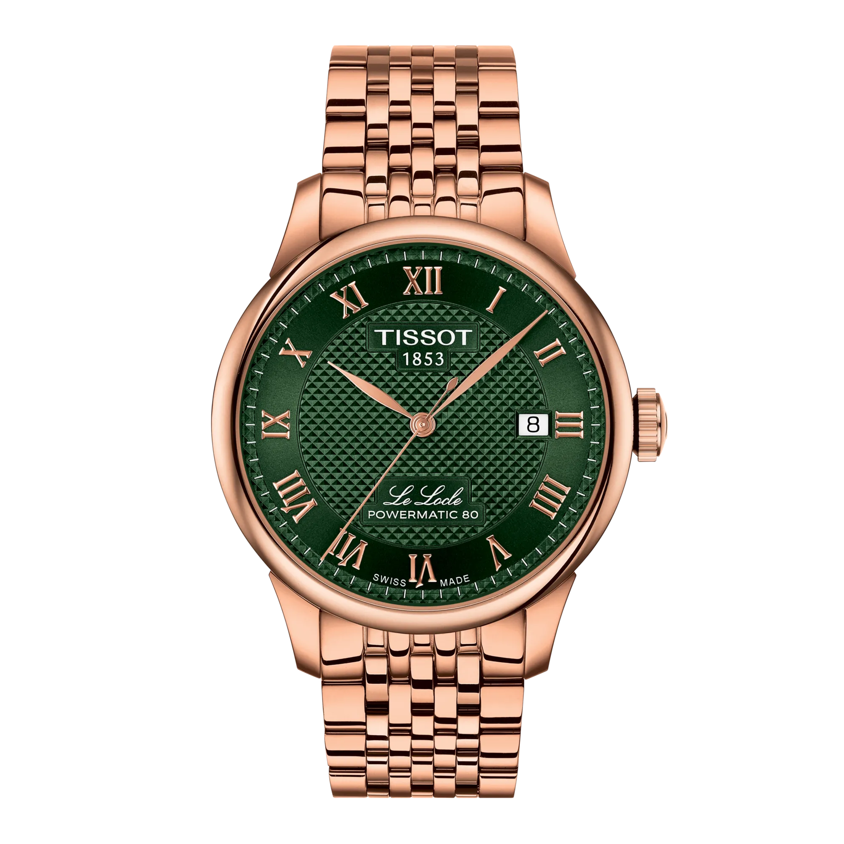 Tissot Le Locle Powermatic80 Green Rose Gold T006.407.33.093.00