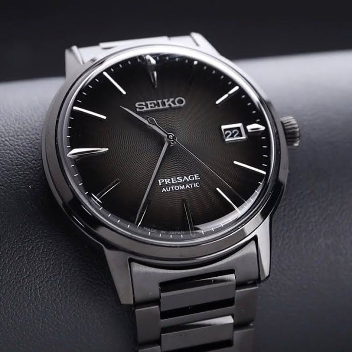 Seiko Presage Cocktail Time The Aviation Chain Black Dial SRPJ15