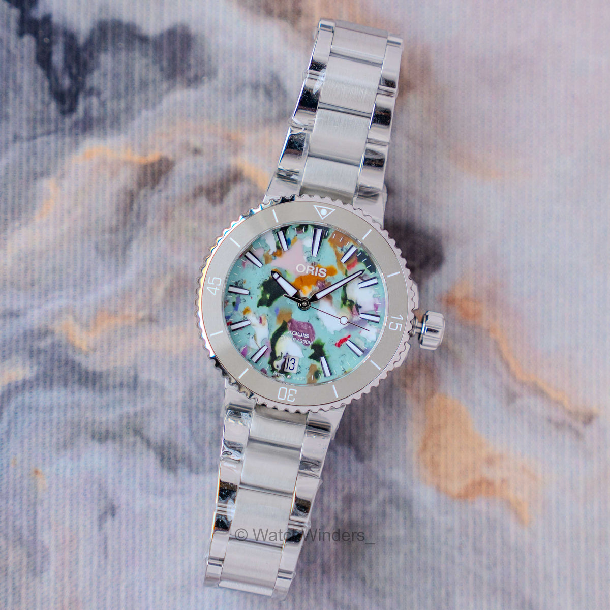 Oris Aquis Date Upcycle Edition Multicolored Dial Unisex 01 733 7770 4150-SET