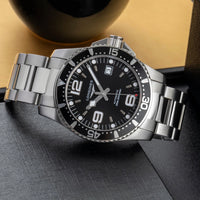 Longines Hydroconquest Sunray Black Dial Stainless Steel L3.742.4.56.6