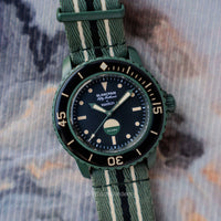 Blancpain X Swatch Bioceramic Scuba Fifty Fathoms 'Green Abyss'