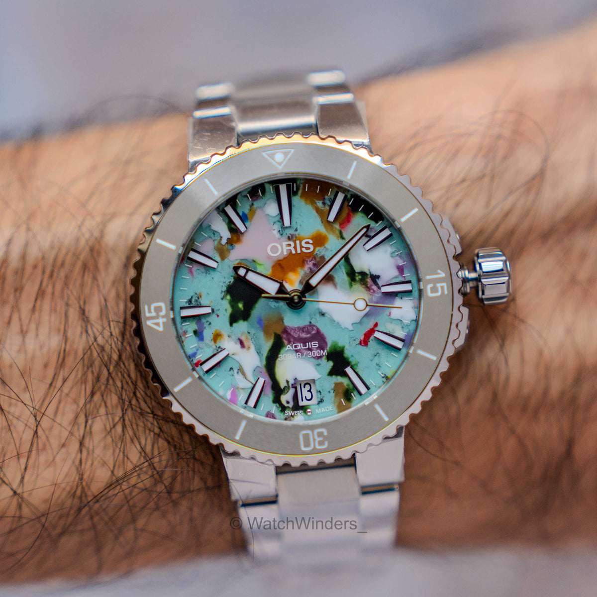 Oris Aquis Date Upcycle Edition Multicolored Dial Unisex 01 733 7770 4150-SET