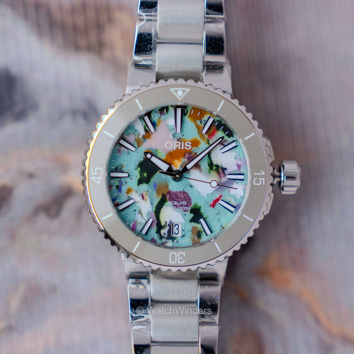 Oris Aquis Date Upcycle Edition Multicolored Dial Unisex 01 733 7770 4150-SET