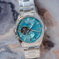 Orient Contemporary Small Seconds Open Heart Turquoise Dial RA-AR0009L
