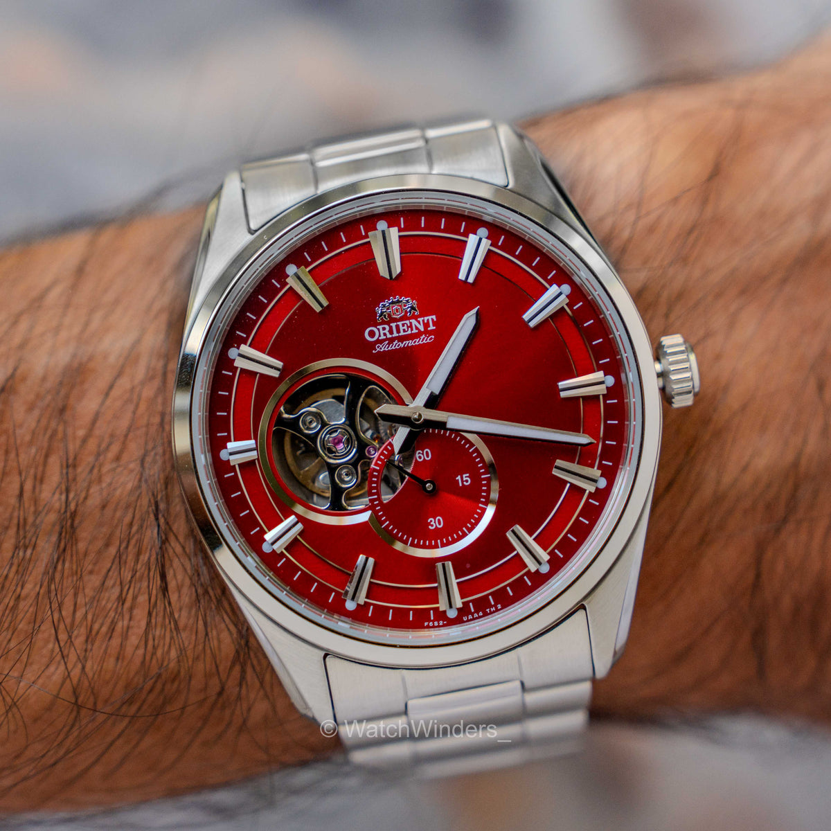 Orient Contemporary Small Seconds Open Heart Red Dial RA-AR0010R
