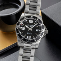 Longines Hydroconquest Sunray Black Dial Stainless Steel L3.742.4.56.6