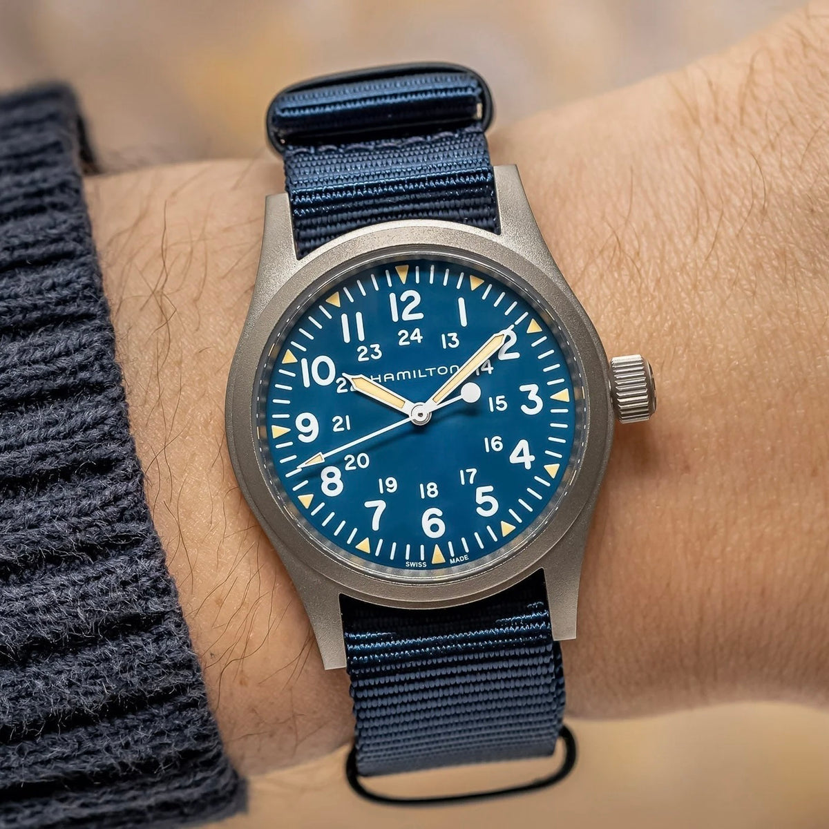 Hamilton Khaki Field Mechanical 38mm Blue H69439940