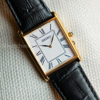 Seiko Tank Gold PVD Quartz Men SWR052
