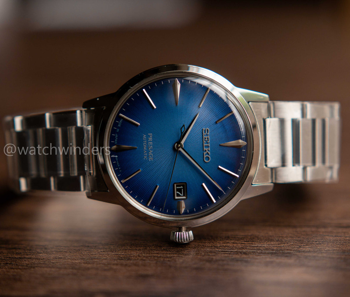 Seiko Presage Cocktail Time The Aviation Chain Blue Dial SRPJ13