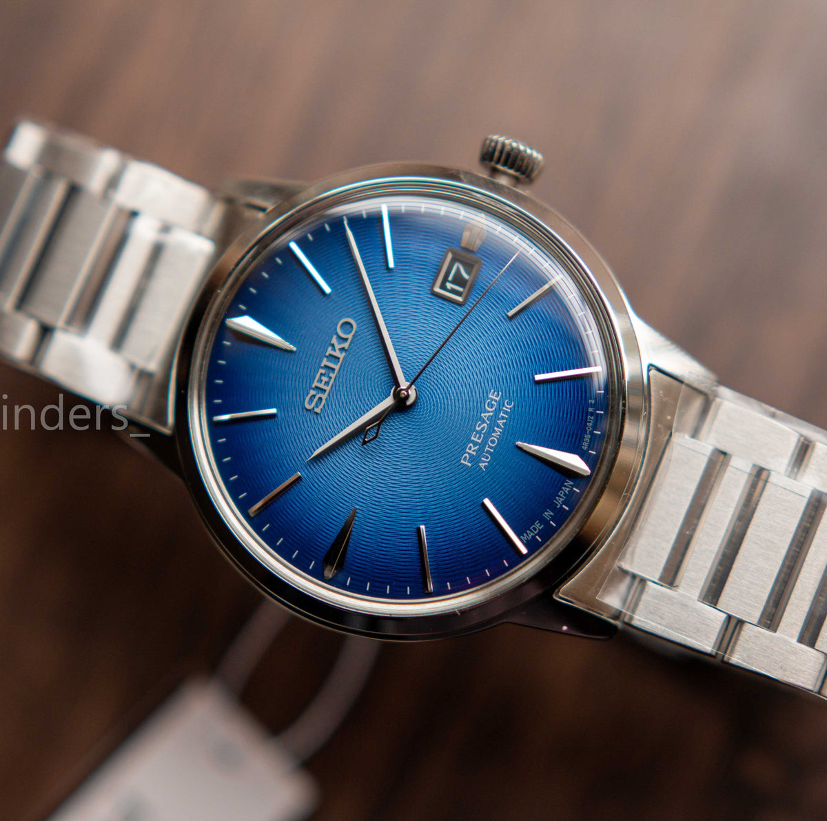 Seiko Presage Cocktail Time The Aviation Chain Blue Dial SRPJ13