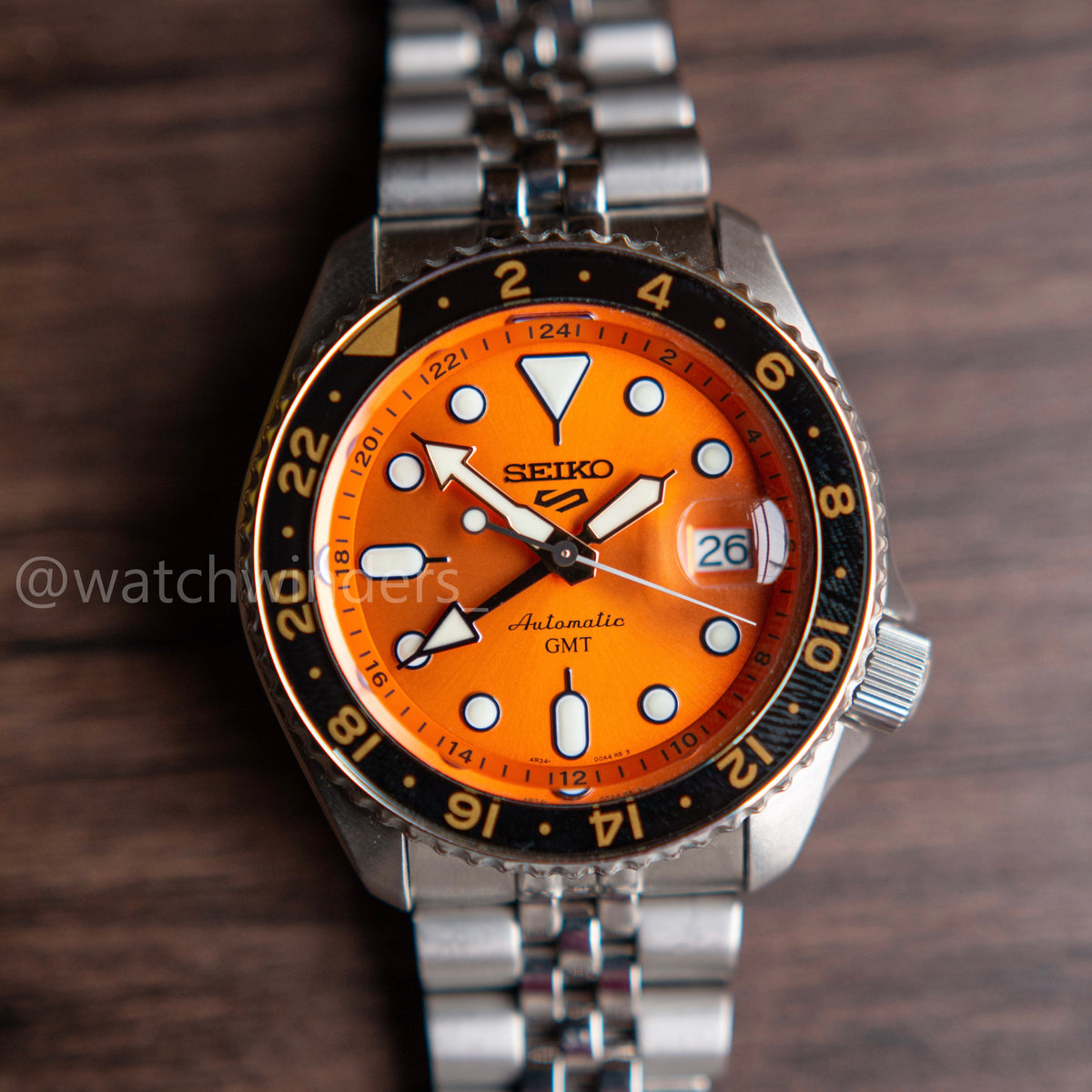 Seiko 5 Sport SKX GMT SSK005 Orange Dial
