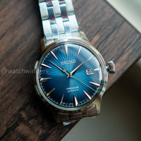 Seiko Presage Cocktail Time Blue moon Chain Blue Dial SRPB41J1