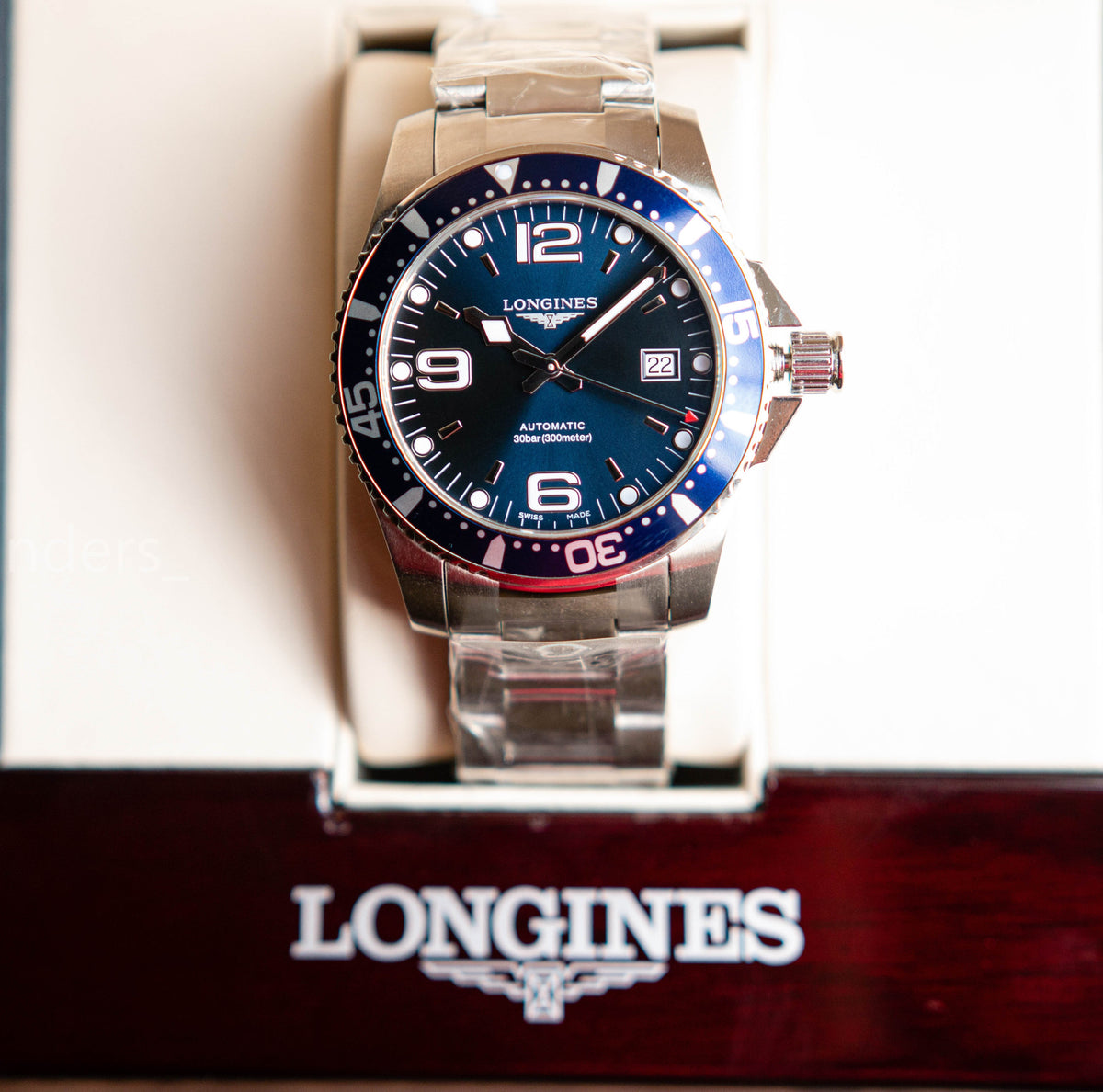 Longines Automatic Hydroconquest Blue Stainless Steel L3.742.4.96.6