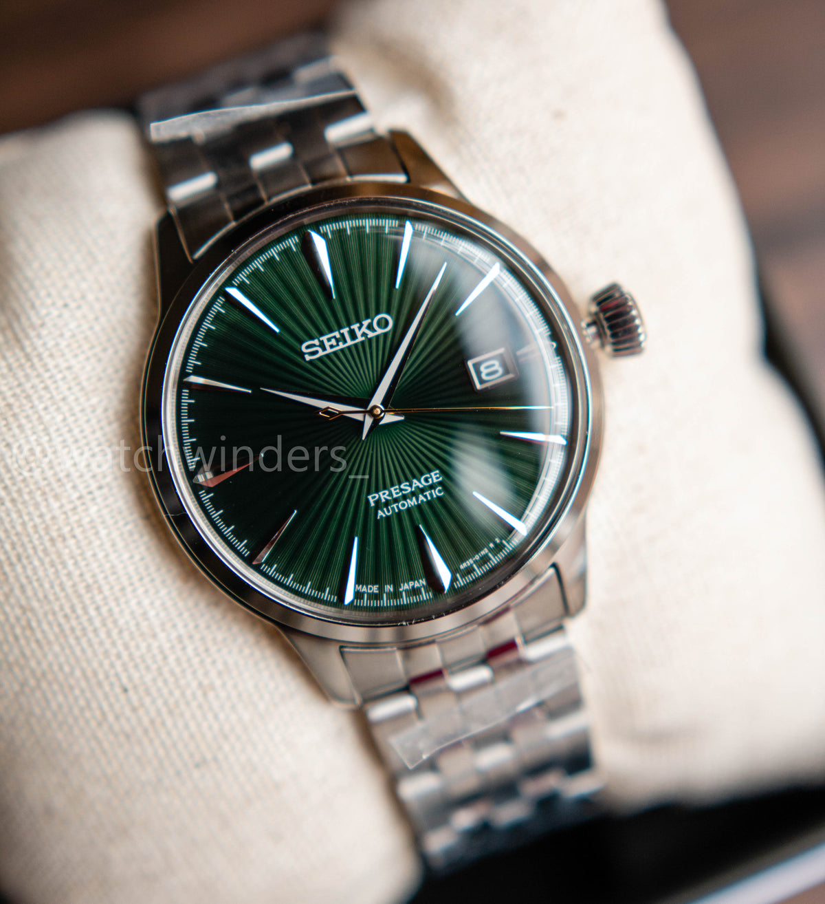 Seiko Presage Mockingbird Chain Green Dial SRPE15J1