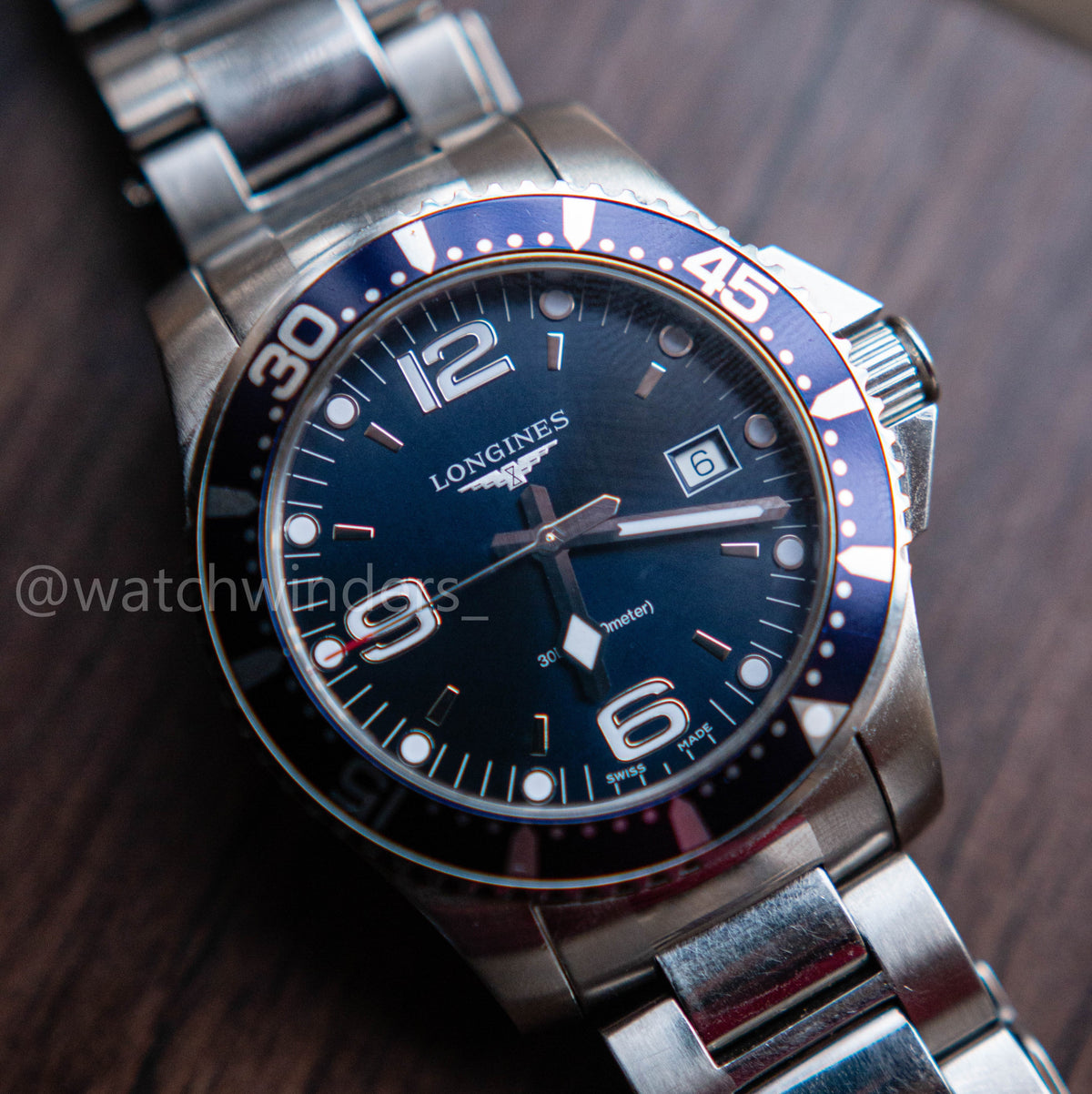 Longines Quartz Hydroconquest Blue Stainless Steel L3.730.4.96.6