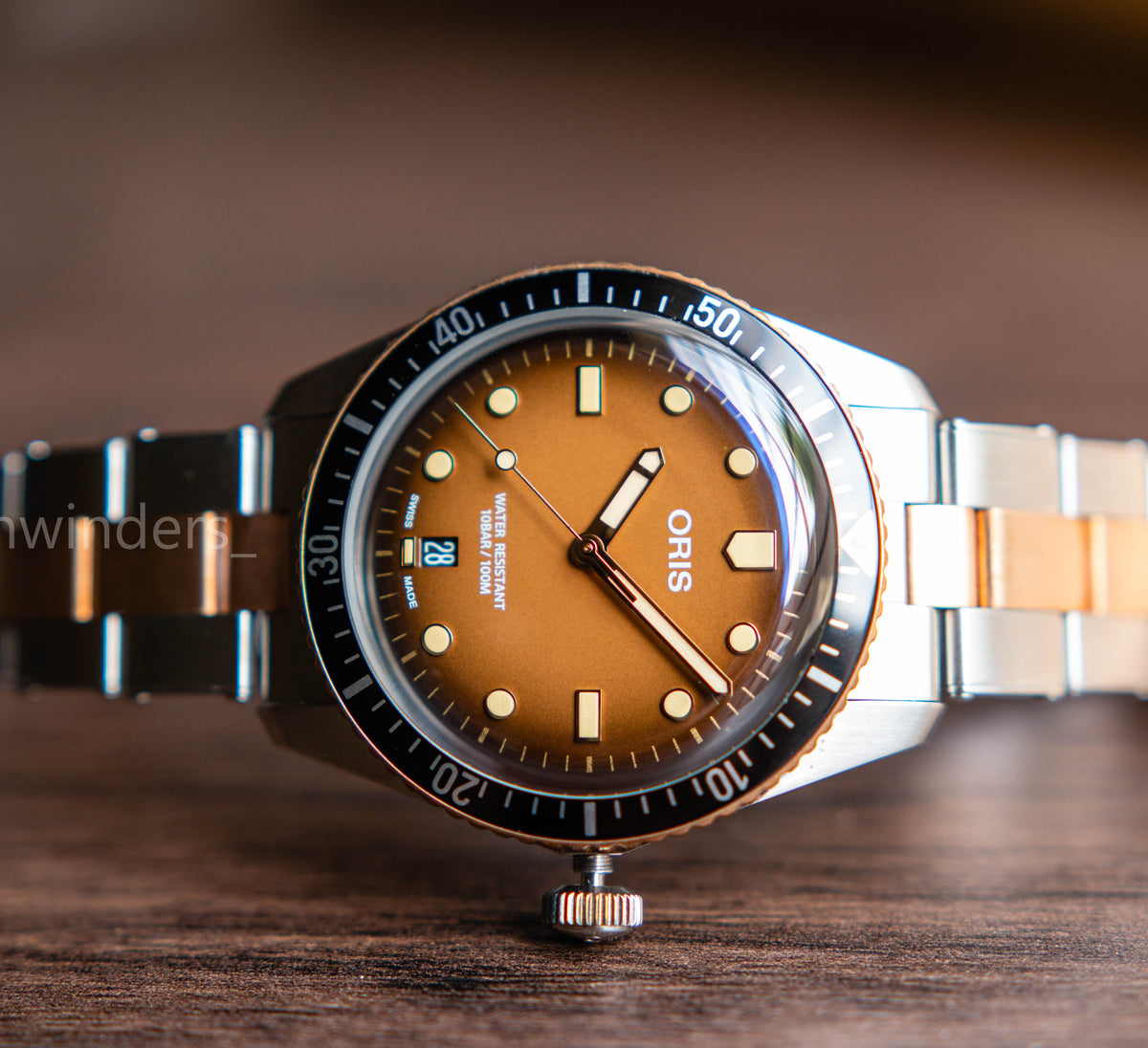 Oris Divers Sixty-Five Sunset Edition Steel and Bronze 01 733 7707 4356-07 8 20 17