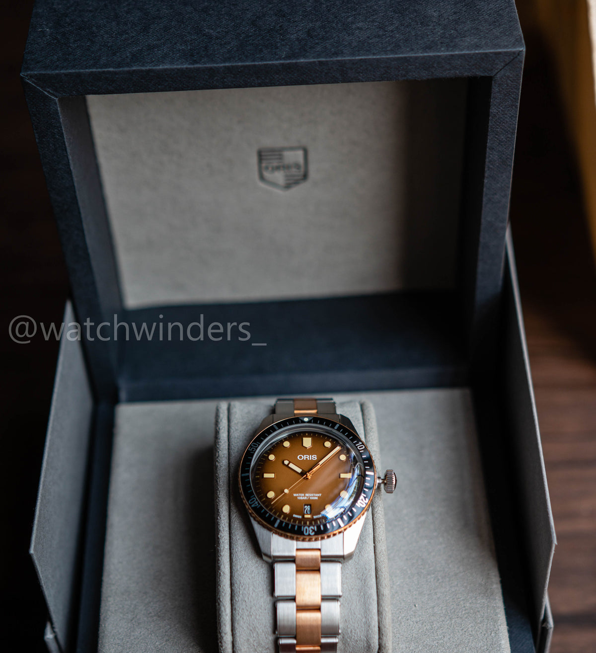 Oris Divers Sixty-Five Sunset Edition Steel and Bronze 01 733 7707 4356-07 8 20 17