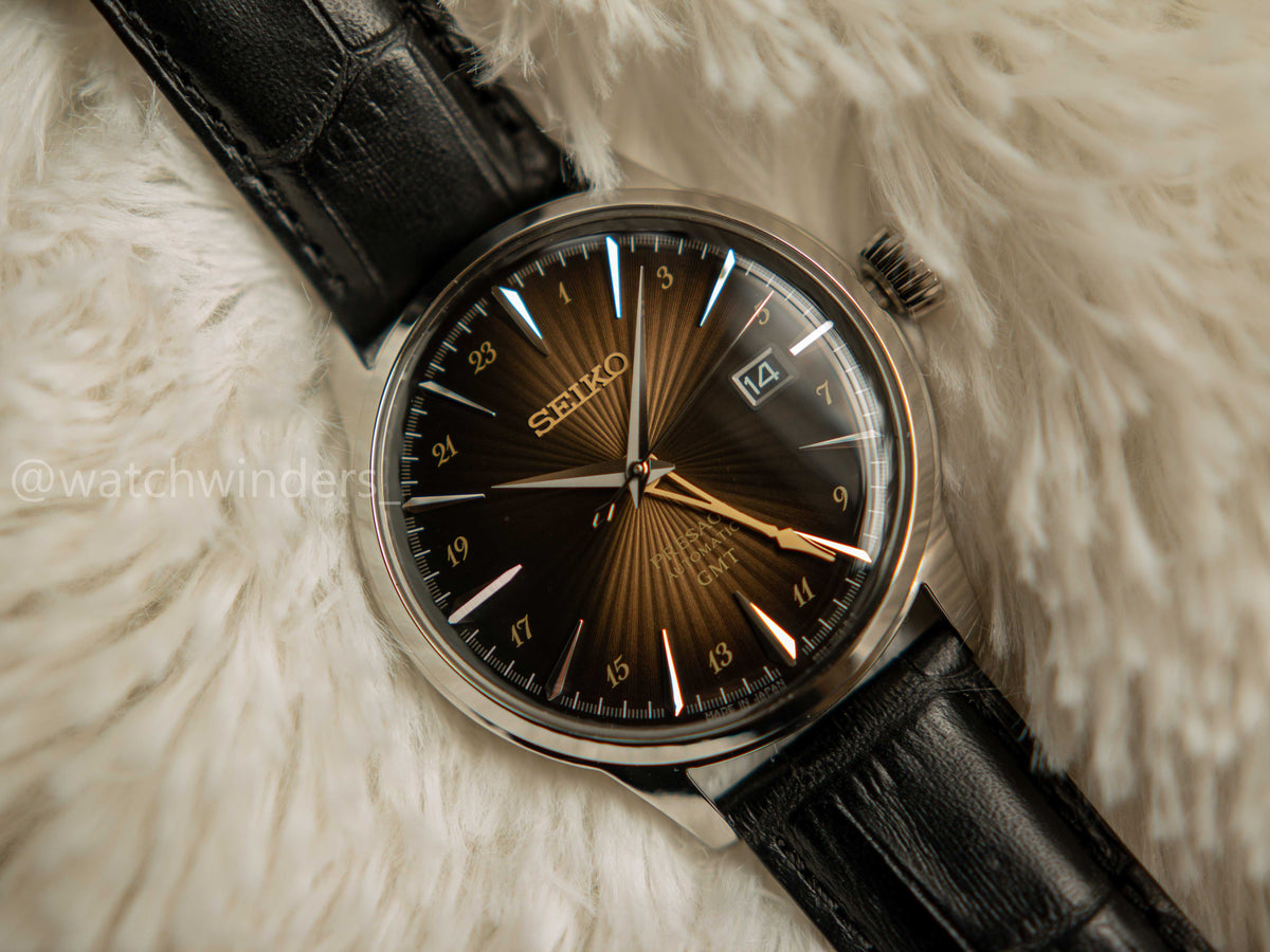 Seiko Presage 'Rusty Nail' Cocktail Time GMT SSK039J1