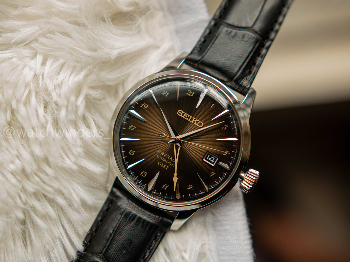 Seiko Presage 'Rusty Nail' Cocktail Time GMT SSK039J1