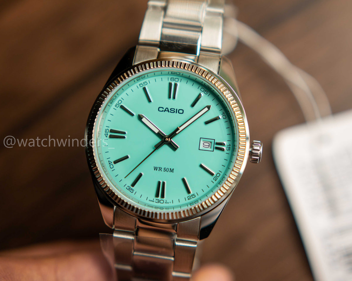 Casio Analogue Quartz Turquoise Blue Dial - 1302PD-2A2VEF