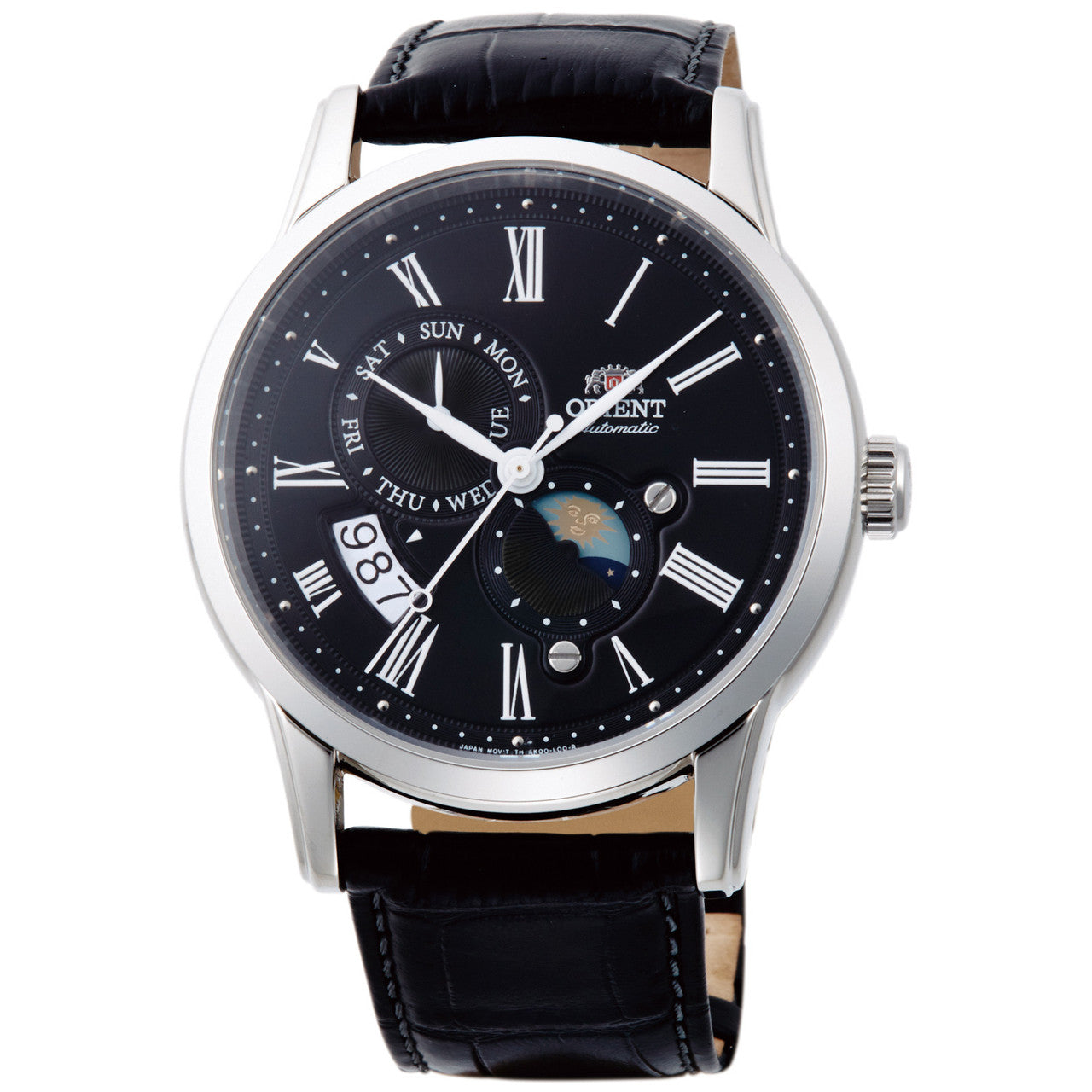 Orient Sun & Moon Watch Mechanical Black RA-AK0010B10B