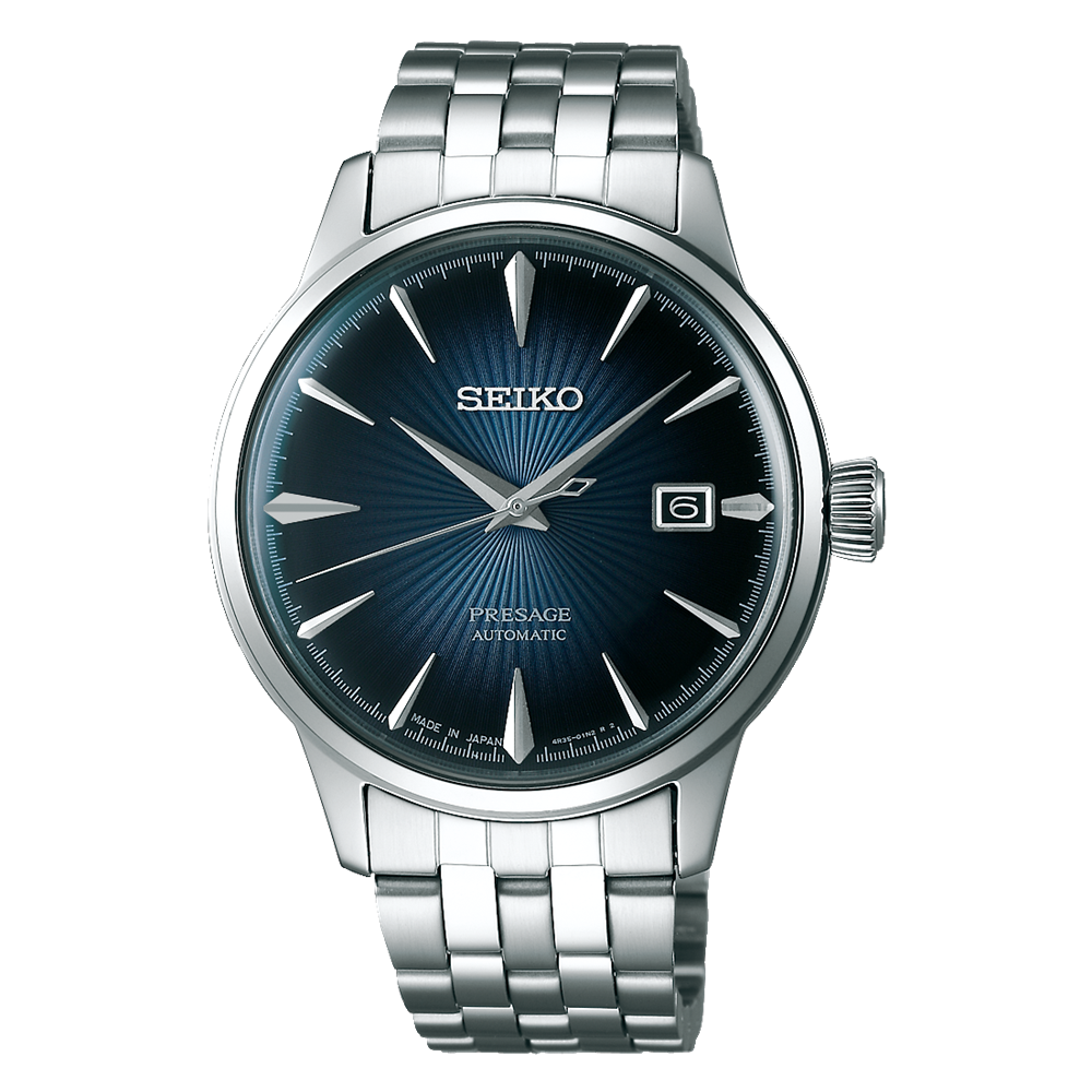 Seiko Presage Cocktail Time Blue moon Chain Blue Dial SRPB41J1