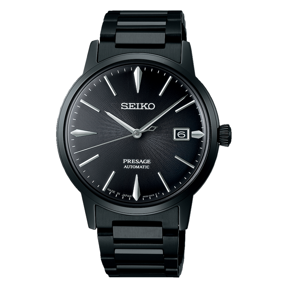 Seiko Presage Cocktail Time The Aviation Chain Black Dial SRPJ15