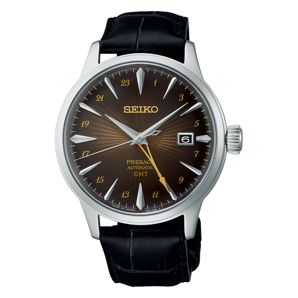Seiko Presage 'Rusty Nail' Cocktail Time GMT SSK039J1