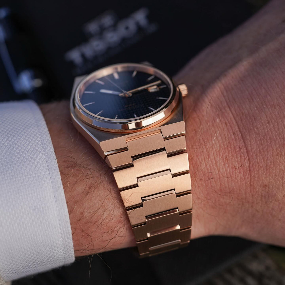 Tissot PRX Powermatic 80 Rose Gold / Blue T137.407.33.041.00