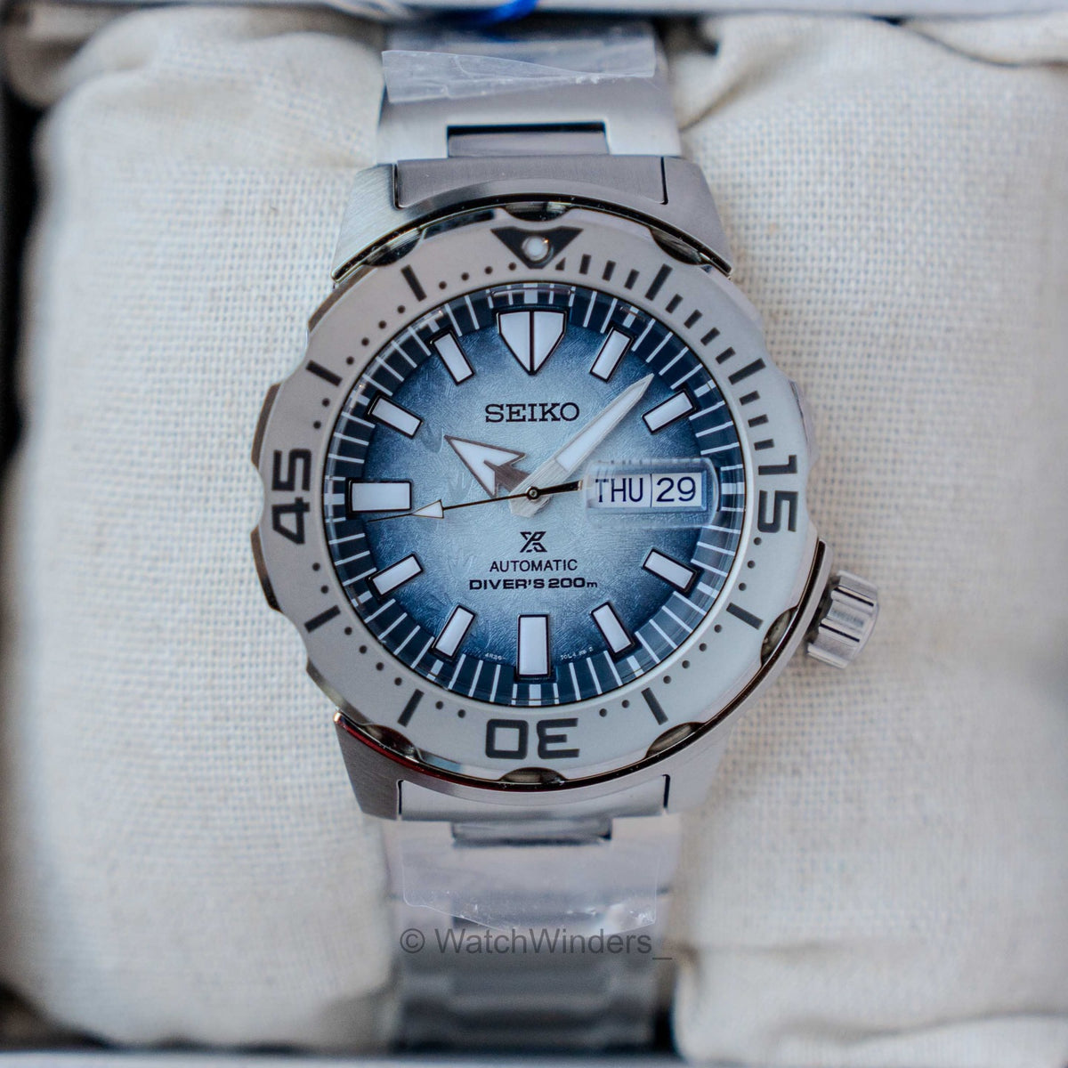 Seiko Prospex Antarctica 'Monster' Save the Ocean Blue Dial SRPG57