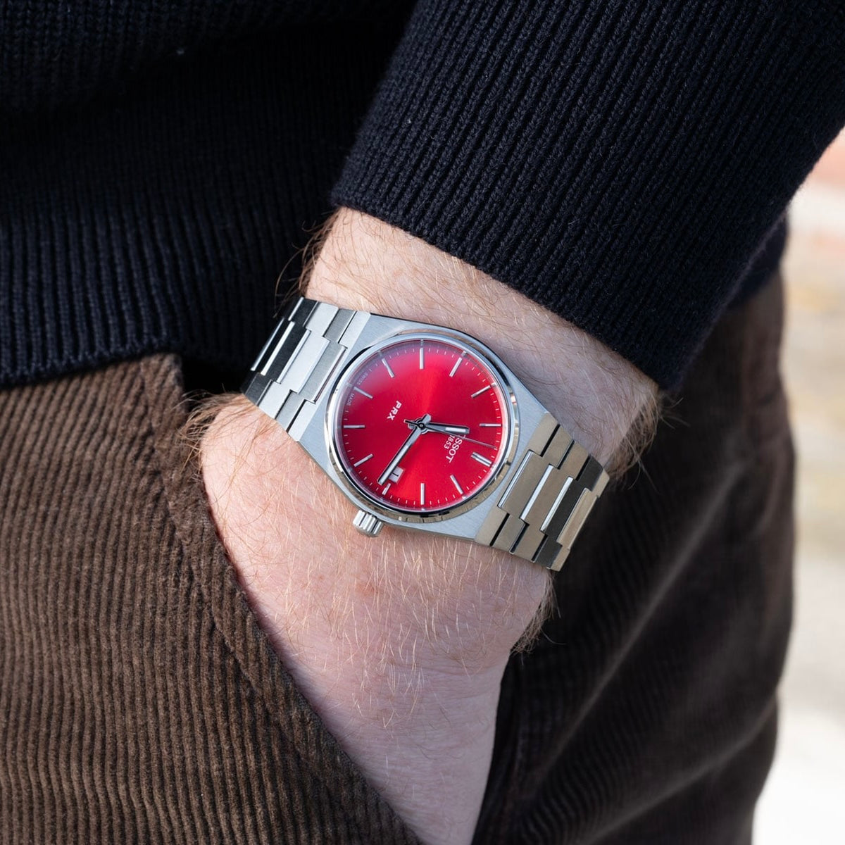 Tissot PRX Quartz 35mm Red Dial T137.210.11.421.00