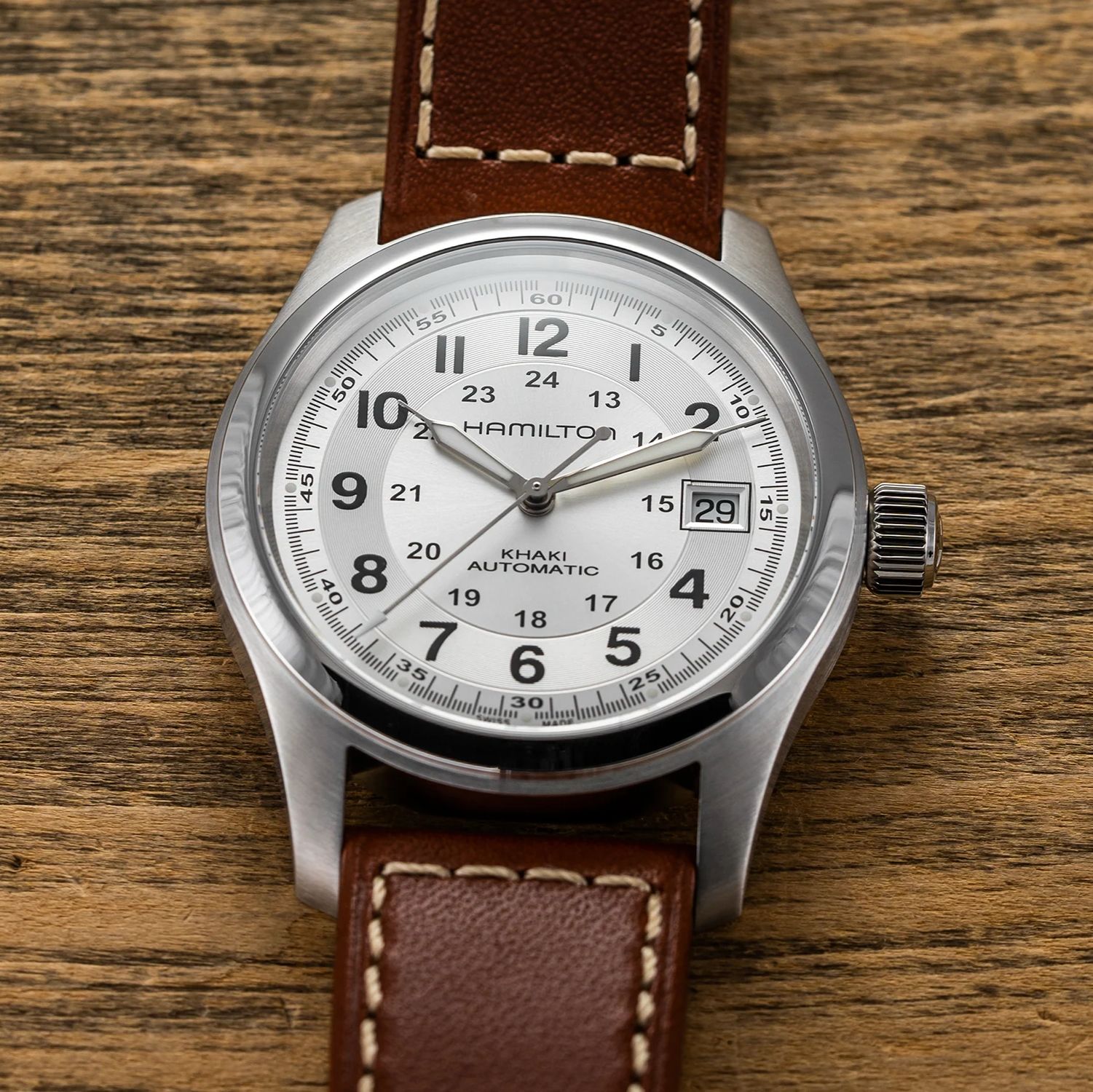 Hamilton Khaki Field White Dial 38mm H70455553
