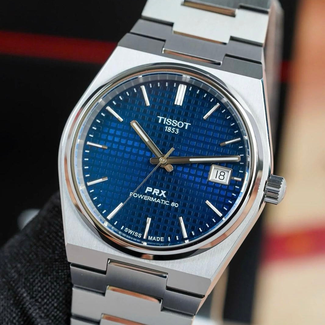 Tissot PRX Powermatic80 Titanium 38mm Blue Dial T137.807.44.041.00
