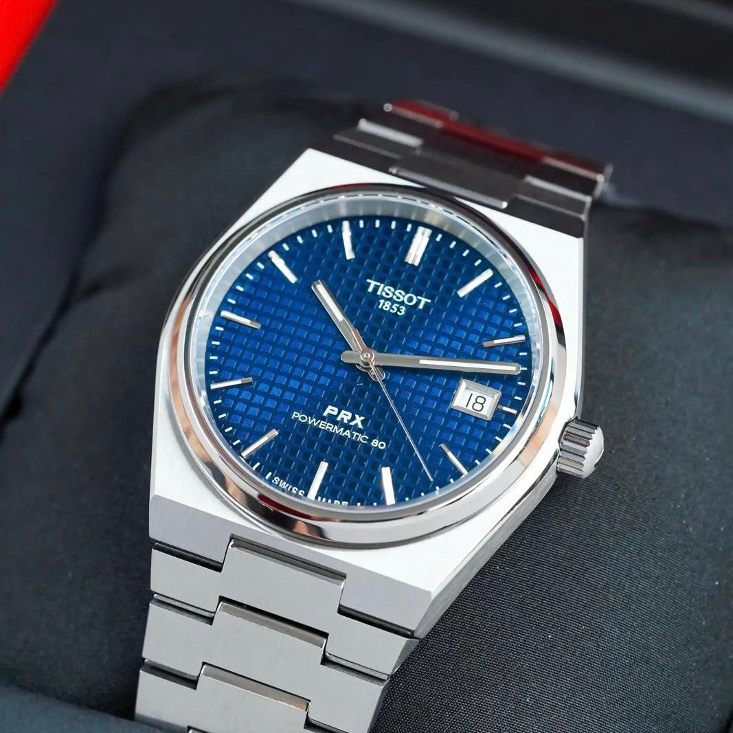 Tissot PRX Powermatic80 Titanium 38mm Blue Dial T137.807.44.041.00