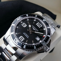 Longines Automatic Hydroconquest Black Stainless Steel L3.742.4.56.6