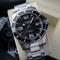 Longines Automatic Hydroconquest Black Stainless Steel L3.742.4.56.6