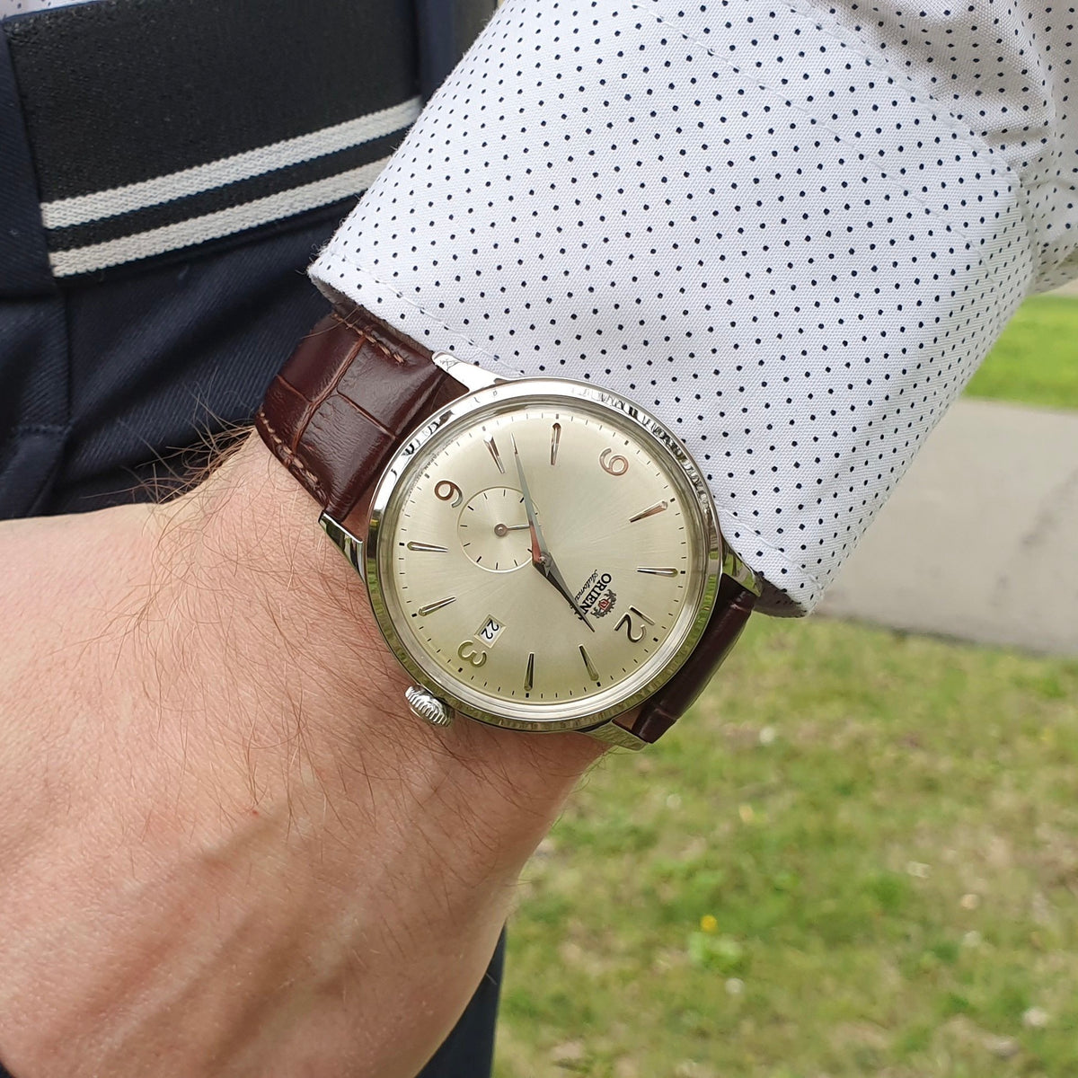 Orient Bambino Small Seconds Champagne Dial RA-AP0003S30B