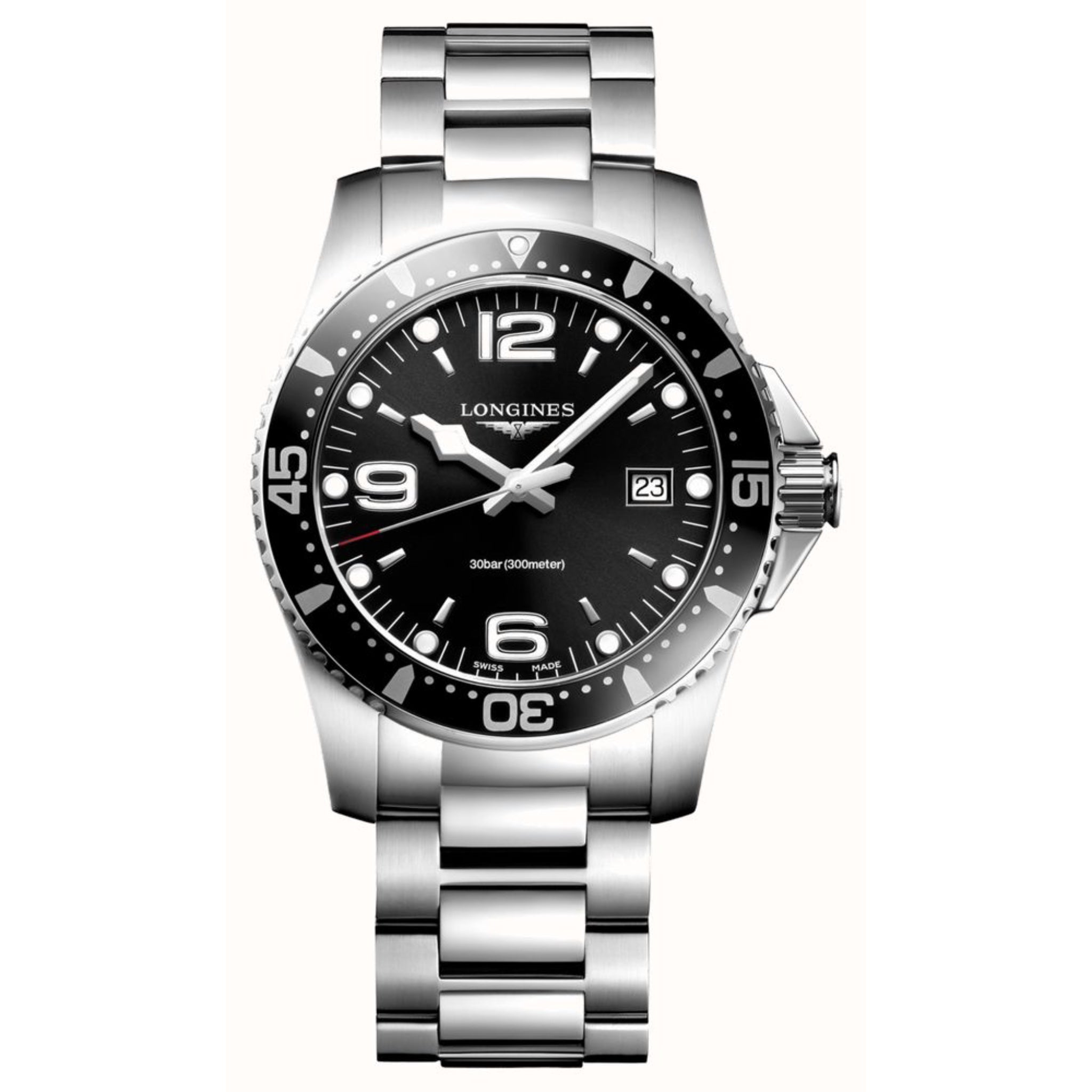 Longines Hydroconquest Black Dial Stainless Steel L3.740.4.56.6