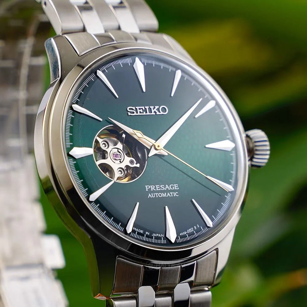 Seiko Presage Open Heart Dial "Grasshopper" Green Dial SSA441