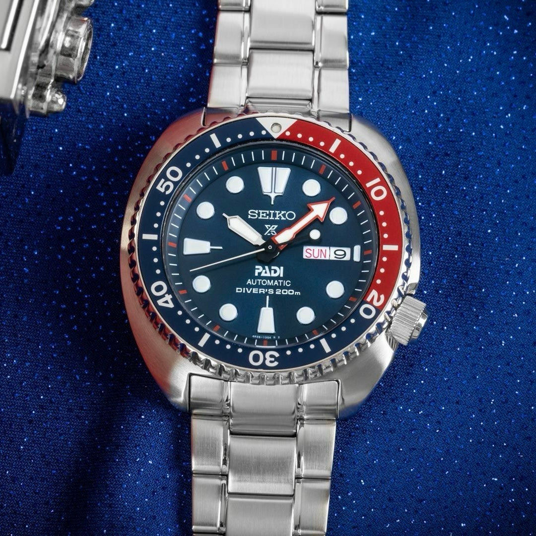 Seiko Prospex PADI King Turtle Pepsi Dial Dial SRPE99