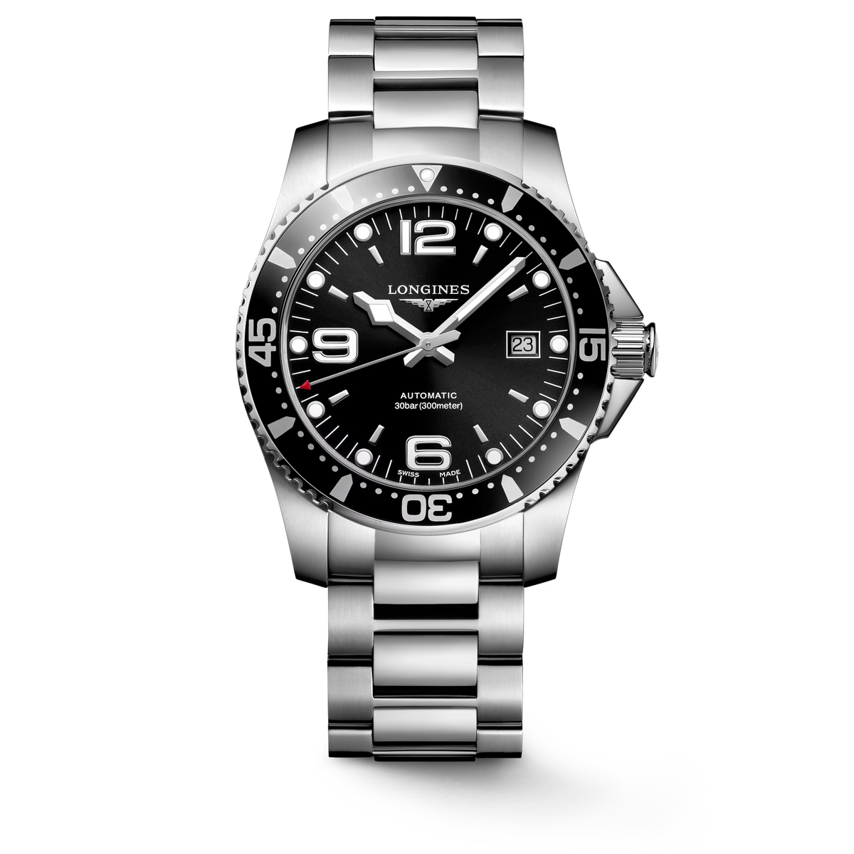 Longines Hydroconquest Sunray Black Dial Stainless Steel L3.742.4.56.6